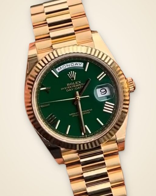 Rolex Day-Date · Green Roman dial · I
